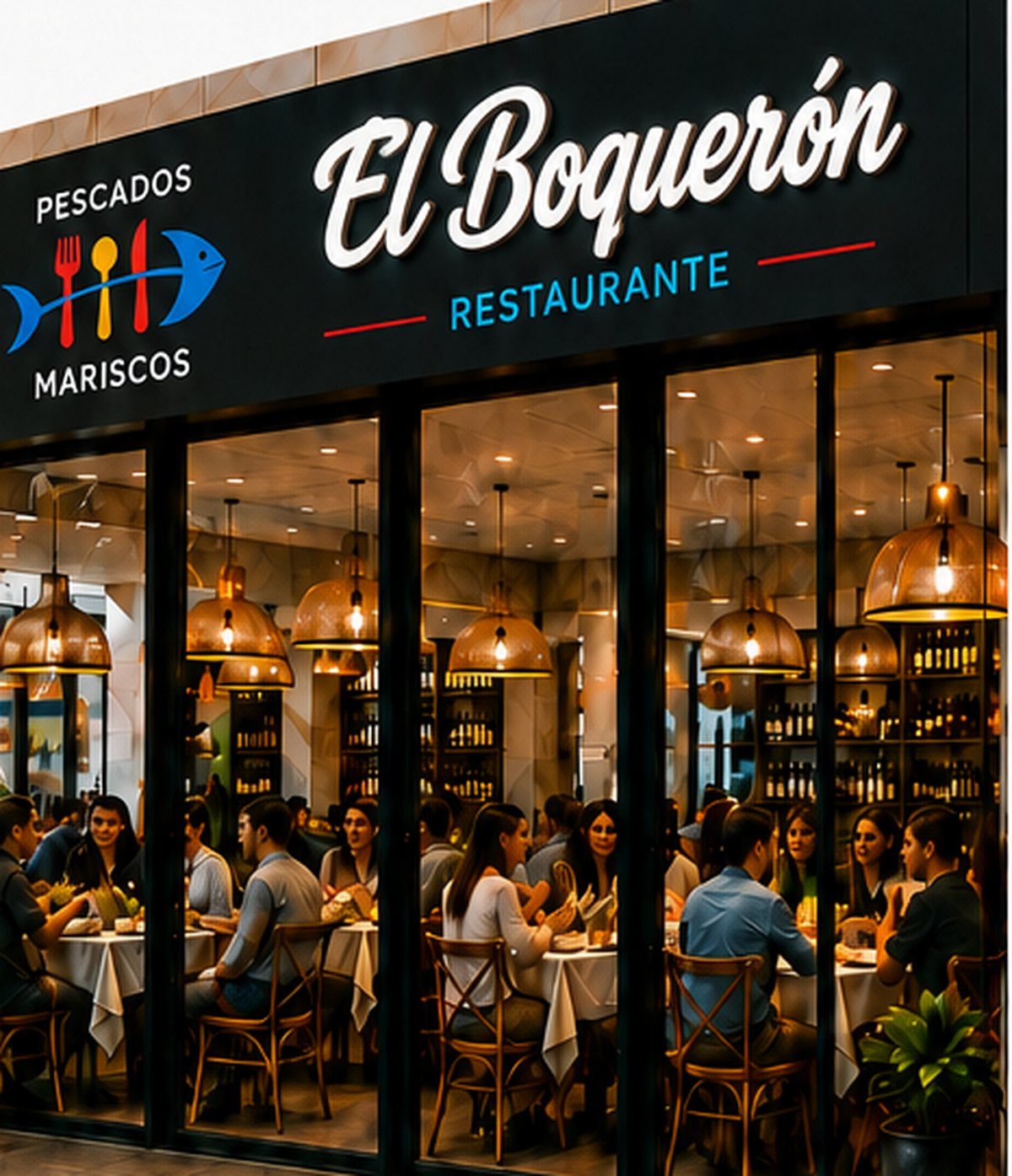 Devanture du restaurant El Boquerón, boulevard Mohamed Diouri