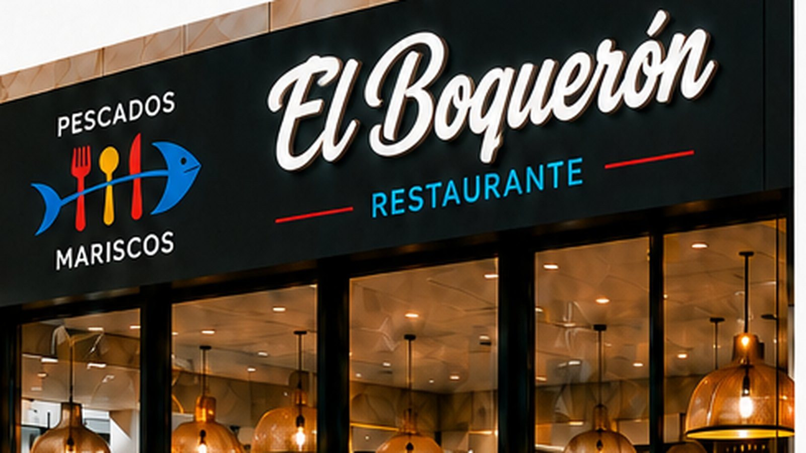 La façade et la salle du restaurant El Boquerón à Casablanca